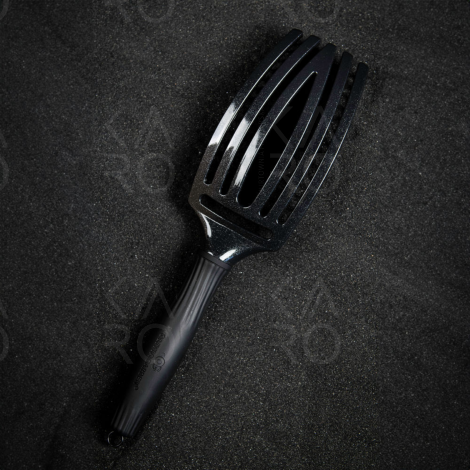 OLIVIA GARDEN FINGERBRUSH COMBO szczotka z włosiem dzika M | Black Onix - 5