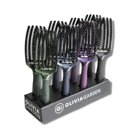 OLIVIA GARDEN FINGERBRUSH COMBO szczotka z włosiem dzika M | Green Emerald - 6