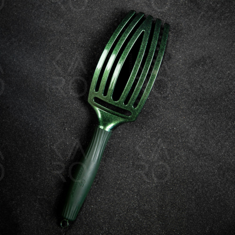 OLIVIA GARDEN FINGERBRUSH COMBO szczotka z włosiem dzika M | Green Emerald - 5