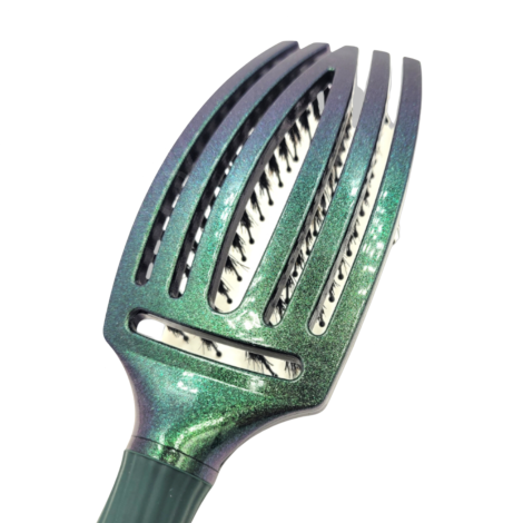 OLIVIA GARDEN FINGERBRUSH COMBO szczotka z włosiem dzika M | Green Emerald - 3