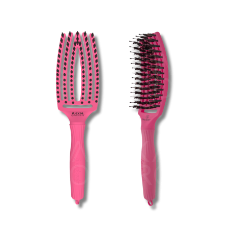 OLIVIA GARDEN FINGERBRUSH COMBO szczotka z włosiem dzika M | Hot Pink - 4