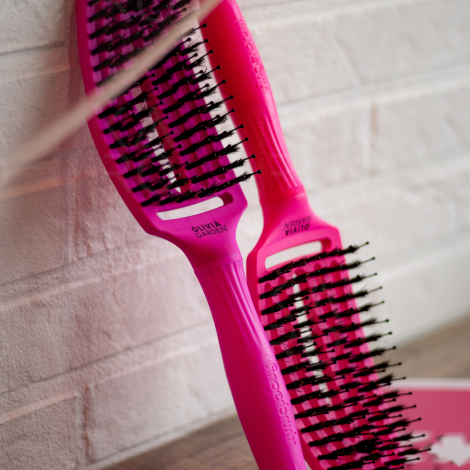 OLIVIA GARDEN FINGERBRUSH COMBO szczotka z włosiem dzika M | Neon Pink - 6
