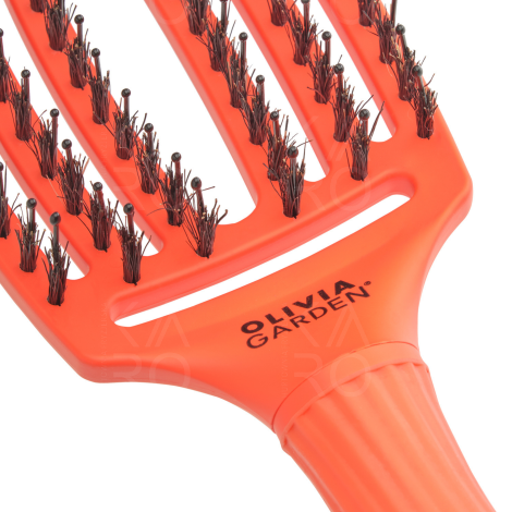 OLIVIA GARDEN FINGERBRUSH COMBO szczotka z włosiem dzika M | Orange Dream - 4
