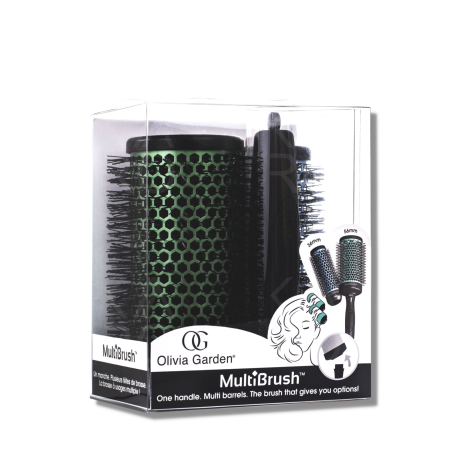 OLIVIA GARDEN MULTIBRUSH 3 KIT zestaw szczotek 36 mm + 56 mm + rączka - 3