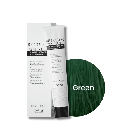 BE HAIR BE COLOR 12 MINUTE trwała farba do włosów 100 ml | mix Green