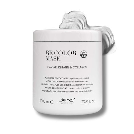 BE HAIR BE COLOR Mask maska nawilżająca do włosów farbowanych 1000 ml - 2
