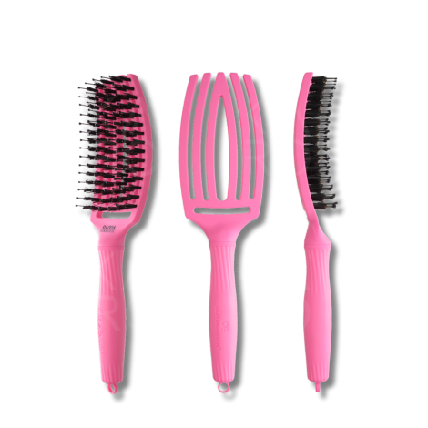OLIVIA GARDEN FINGERBRUSH COMBO szczotka z włosiem dzika M | Granita Pink - 3