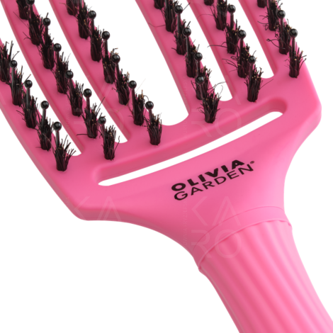 OLIVIA GARDEN FINGERBRUSH COMBO szczotka z włosiem dzika M | Granita Pink - 4