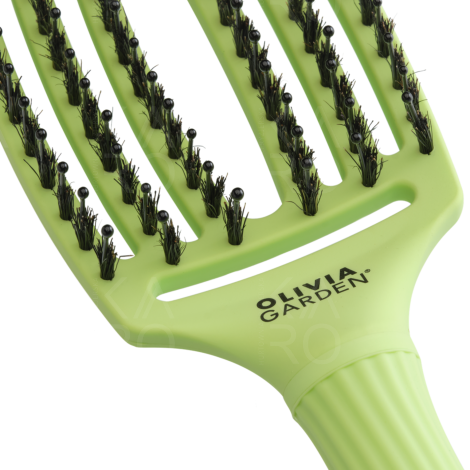 OLIVIA GARDEN FINGERBRUSH COMBO szczotka z włosiem dzika M | Green Pistachio - 4