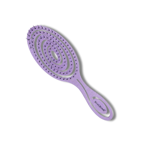 BLACKOMB ECO Ekologiczna szczotka do włosów masująca ze słomy | Fioletowa