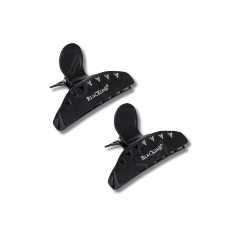 BLACKOMB klamry klamerki fryzjerskie motylki 10 cm 2 szt. czarne