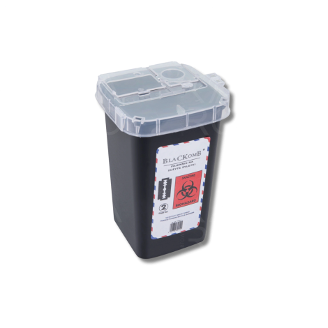 BLACKOMB pojemnik pudełko czarny kosz na zużyte żyletki ostrza