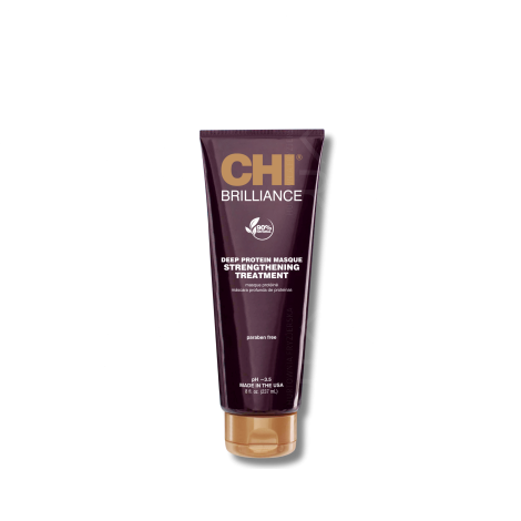 CHI BRILLIANCE maska proteinowa wygładzająca włosy zniszczone 237 ml