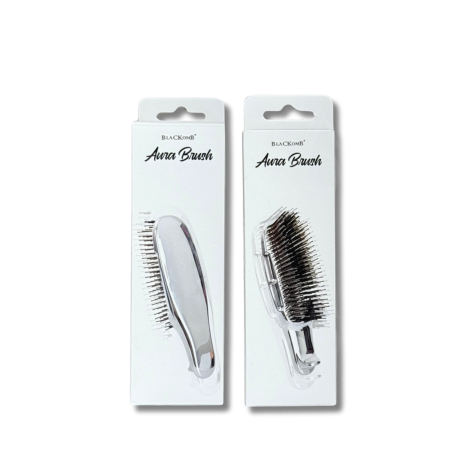 BLACKOMB AURA BRUSH szczotka trychologiczna do włosów i masażu | Srebrna - 4