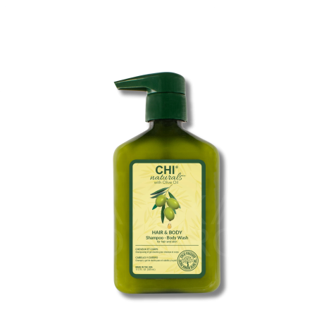 CHI NATURALS Olive Oil szampon 2w1 do włosów i ciała z oliwą 340 ml