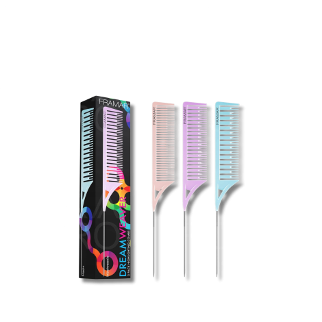 FRAMAR Dream Weaver Comb Set zestaw grzebieni do pasemek 3 szt. | Pastelowe