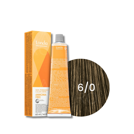 LONDA PROFESSIONAL AMMONIA FREE półtrwała farba do włosów 60 ml | 6/0