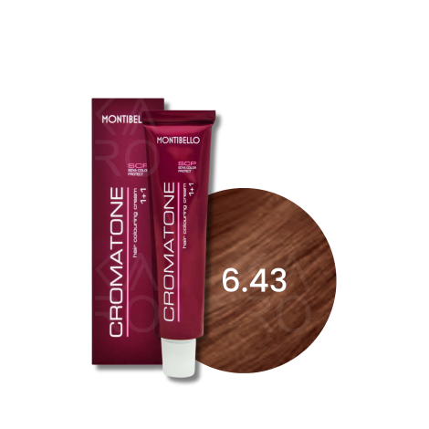 MONTIBELLO CROMATONE profesjonalna trwała farba do włosów 60 ml | 6.43