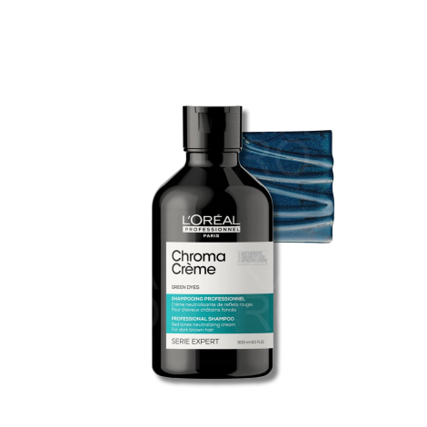 L'OREAL CHROMA CREME Green szampon neutralizujący czerwone tony 300 ml - 2