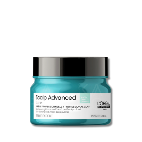 L'OREAL SCALP ADVANCED CLAY 6% oczyszczająca maska z glinką 2w1 250 ml