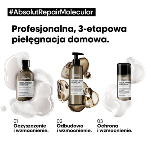 L'OREAL ABSOLUT REPAIR MOLECULAR Glacial Utopia zestaw szampon + serum - 4