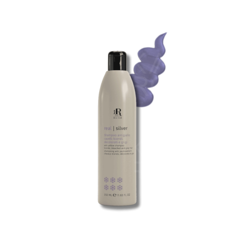 RR LINE REAL SILVER szampon przeciw żółtym tonom do włosów blond 350 ml - 2