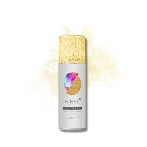 SIBEL HAIR COLOUR SPRAY Glitter lakier z brokatem 125 ml | Złoty - image 2