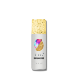 SIBEL HAIR COLOUR SPRAY Glitter lakier z brokatem 125 ml | Złoty
