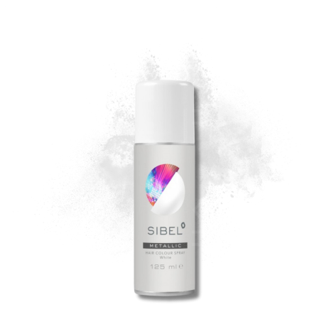 SIBEL HAIR COLOUR SPRAY Metallic lakier metaliczny 125 ml | Biały - 2