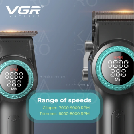 VGR PRO 4IN1 zestaw w walizce maszynka + trymer + golarka + suszarka - 7