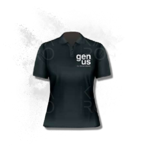 GENUS AKCESORIA polo koszulka damska czarna - 2