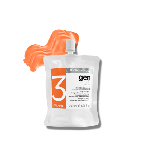 GENUS SEVEN SHADES maska koloryzująca z wodą organiczną 200 ml | Carmel - 2