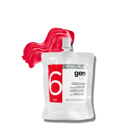 GENUS SEVEN SHADES maska koloryzująca z wodą organiczną 200 ml | Red - 2