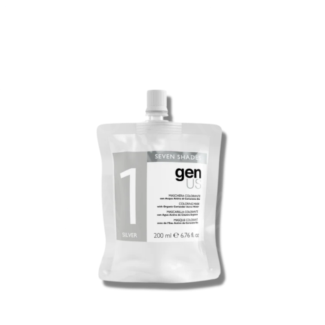 GENUS SEVEN SHADES maska koloryzująca z wodą organiczną 200 ml | Silver