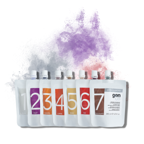 GENUS SEVEN SHADES zestaw masek koloryzujących z wodą organiczną 7 x 200 ml - 2