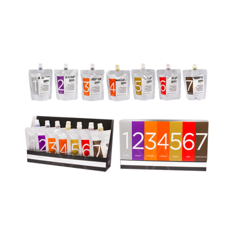 GENUS SEVEN SHADES zestaw masek koloryzujących z wodą organiczną 7 x 200 ml - 3