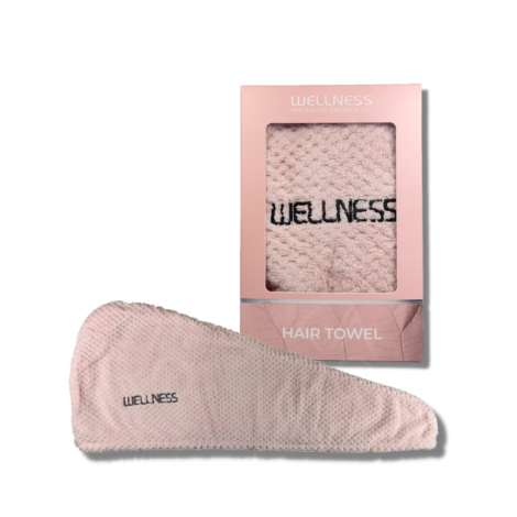 WELLNESS PREMIUM turban do włosów | Różowy