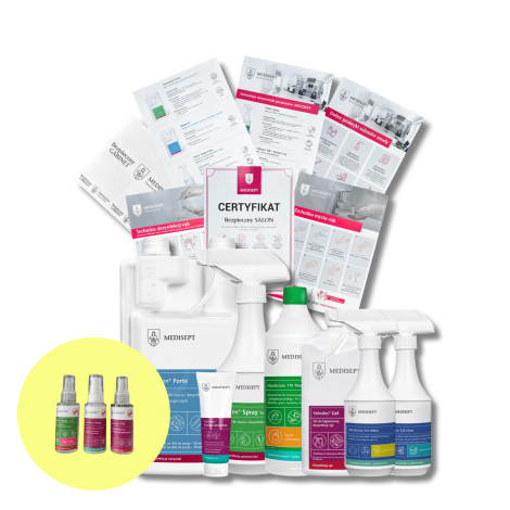 MEDISEPT PAKIET Bezpieczny Salon Beauty zestaw 7 produktów do dezynfekcji