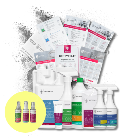 MEDISEPT PAKIET Bezpieczny Salon Beauty zestaw 7 produktów do dezynfekcji - 2