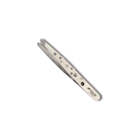PROGLINE pęseta do brwi skośna ze stali nierdzewnej TW104/S