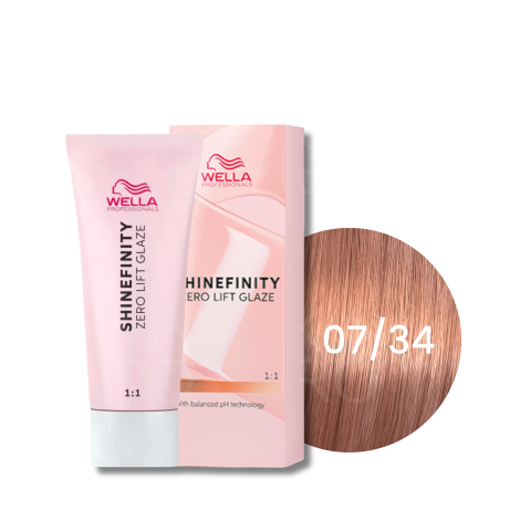 WELLA SHINEFINITY Zero Lift Glaze półtrwała farba do włosów 60 ml | 07/34