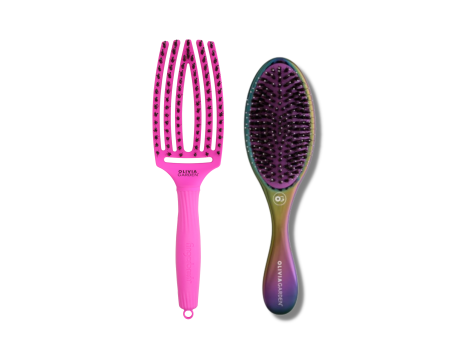 OLIVIA GARDEN LOVE YOUR HAIR zestaw szczotek Fingerbrush + Aurora | fiolet - 2