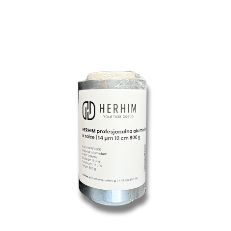 HERHIM profesjonalna aluminiowa folia fryzjerska w rolce 14 µm 12 cm 800 g - 4