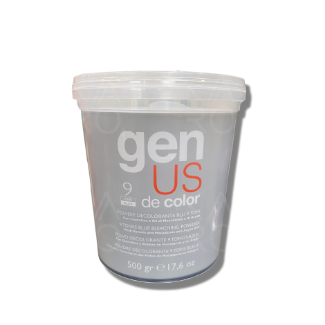 GENUS DE COLOR 9 Tones Blue Bleaching Powder rozjaśniacz 9 tonów 500 g